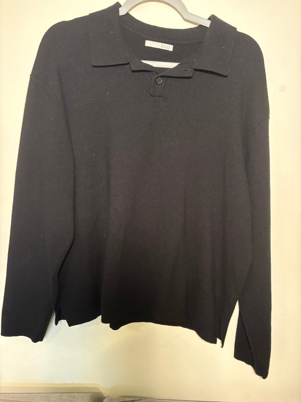 Women’s Zara xl black quarter button black sweater